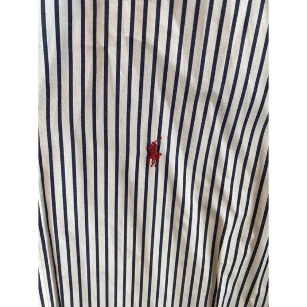Ralph Lauren Shirt Mens XL Red Pony White Stripe Long Sleeve Button Down - Picture 3 of 5